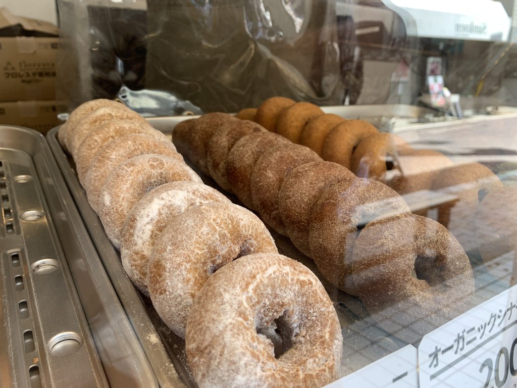Sugar donuts on the shelf from the old Togoshi Ginza location of Floresta.