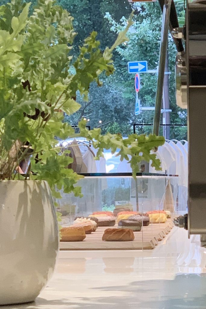 Counter top view inside Hocus Pocus Donuts